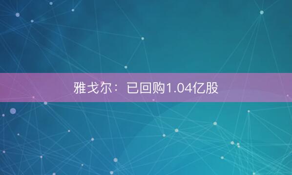 雅戈尔：已回购1.04亿股