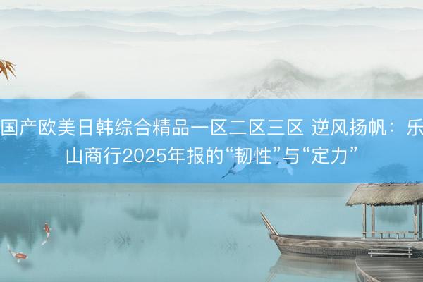 国产欧美日韩综合精品一区二区三区 逆风扬帆：乐山商行2025年报的“韧性”与“定力”