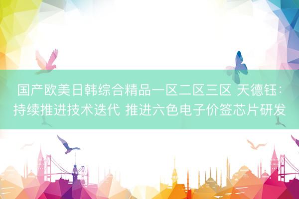 国产欧美日韩综合精品一区二区三区 天德钰：持续推进技术迭代 推进六色电子价签芯片研发