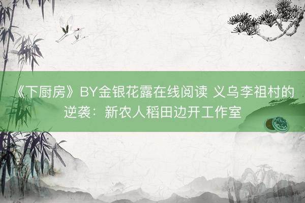 《下厨房》BY金银花露在线阅读 义乌李祖村的逆袭：新农人稻田边开工作室