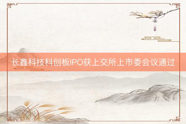 长鑫科技科创板IPO获上交所上市委会议通过