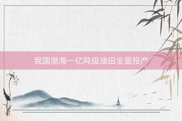我国渤海一亿吨级油田全面投产