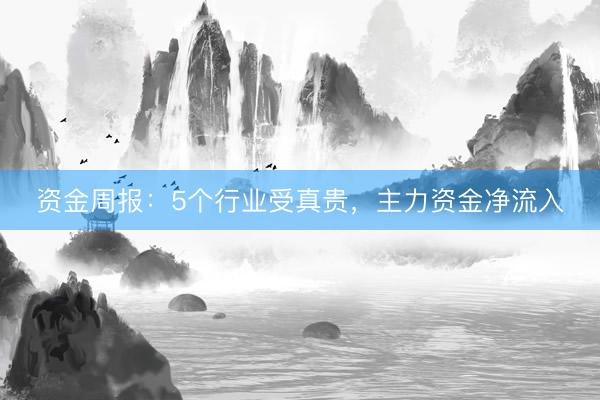 资金周报：5个行业受真贵，主力资金净流入