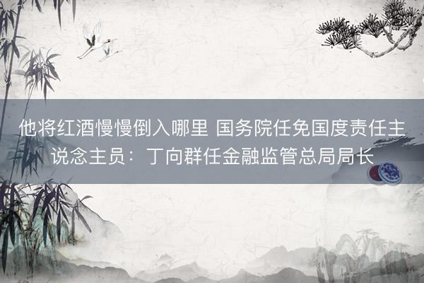 他将红酒慢慢倒入哪里 国务院任免国度责任主说念主员：丁向群任金融监管总局局长