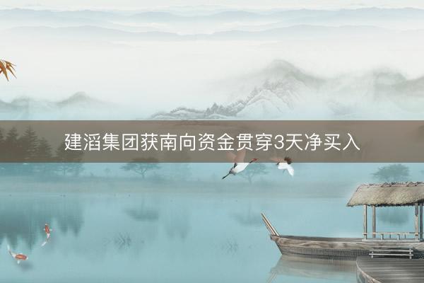 建滔集团获南向资金贯穿3天净买入